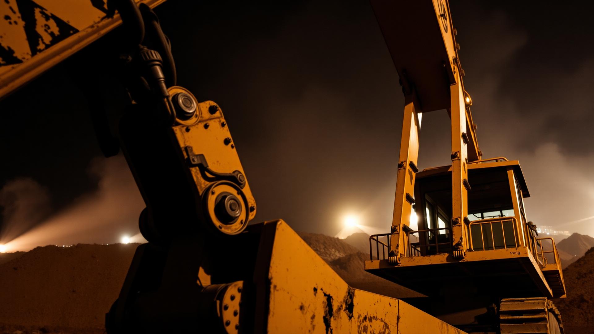 Heavy mining equipment in Zambia